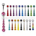 mcd543 belly rings surgical steel 316l belly button