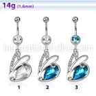mcd586 belly rings surgical steel 316l belly button