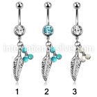 mcd601b belly rings surgical steel 316l belly button