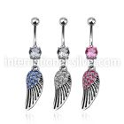 mcd607 belly rings surgical steel 316l belly button