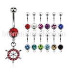 mcd633 belly rings surgical steel 316l belly button
