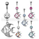 mcd647 belly rings surgical steel 316l belly button
