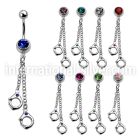 mcd652s belly rings surgical steel 316l belly button