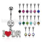 mcd667 belly rings surgical steel 316l belly button