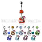 mcd687 belly rings surgical steel 316l belly button