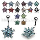 mcd692 belly rings surgical steel 316l belly button