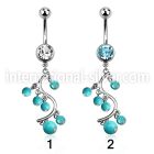 mcd695 belly rings surgical steel 316l belly button