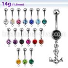 mcd699 belly rings surgical steel 316l belly button
