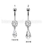 mcd712 belly rings surgical steel 316l belly button