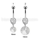 mcd717 belly rings surgical steel 316l belly button