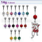 mcdct5 belly rings surgical steel 316l belly button