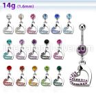 mcdhrc5 belly rings surgical steel 316l belly button