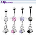 mcdz375 belly rings surgical steel 316l belly button