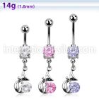 mcdz378 belly rings surgical steel 316l belly button