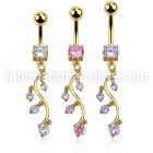 mdgz359 belly rings anodized surgical steel 316l belly button