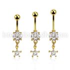 mdgzs6 belly rings anodized surgical steel 316l belly button