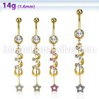 mdk701 belly rings anodized surgical steel 316l belly button