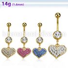 mdk705 belly rings anodized surgical steel 316l belly button
