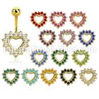 mdk708 belly rings anodized surgical steel 316l belly button