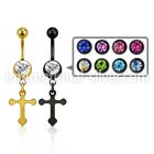 mdk756 belly rings anodized surgical steel 316l belly button