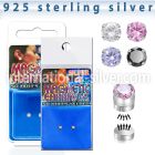 mgcz3 fake illusion body jewelry silver 925 belly button