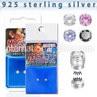 mgcz5 fake illusion body jewelry silver 925 belly button