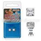 mgzq5 fake illusion body jewelry silver 925 belly button