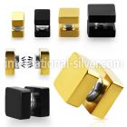 mptsq cheaters  illusion plugs and tapers anodized surgical steel 316l ear lobe