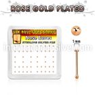 nbmx5rs silver nose bones w rose gold plating 1mm flat tops