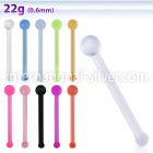 nbrta acrylic nose bone retainer, 20g w 1.5mm ball shaped tops