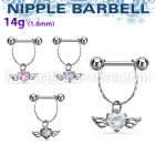 npdl26 straight barbells surgical steel 316l nipple