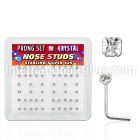 npscs l shape nose studs silver 925 nose