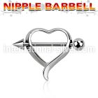 npsh13 straight barbells surgical steel 316l nipple
