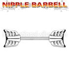 npsh7 straight barbells surgical steel 316l nipple