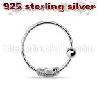 nr15 nose hoop silver 925 nose