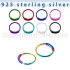 ns01bl nose hoop silver 925 nose