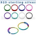 ns02bl nose hoop silver 925 nose