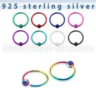 ns05bl nose hoop silver 925 nose