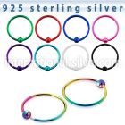 ns07bl nose hoop silver 925 nose