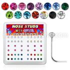 ns14mx l shape nose studs silver 925 nose