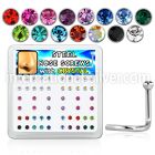 nsc18xm l shape nose studs surgical steel 316l nose