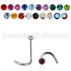 nsc l shape nose studs surgical steel 316l nose