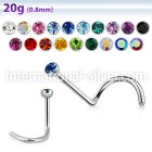 nsc l shape nose studs surgical steel 316l nose
