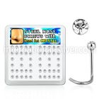 nscb25xc l shape nose studs surgical steel 316l nose