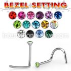 nscb2 l shape nose studs surgical steel 316l nose