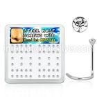 nscbxc l shape nose studs surgical steel 316l nose