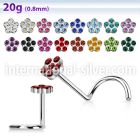 nscfwc l shape nose studs surgical steel 316l nose