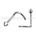 nscn l shape nose studs surgical steel 316l nose