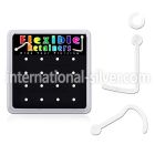 nscrtx16 l shape nose studs bioflex ptfe nose