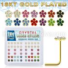 nsflbxsg 18k gold plating silver nose studs assorted color